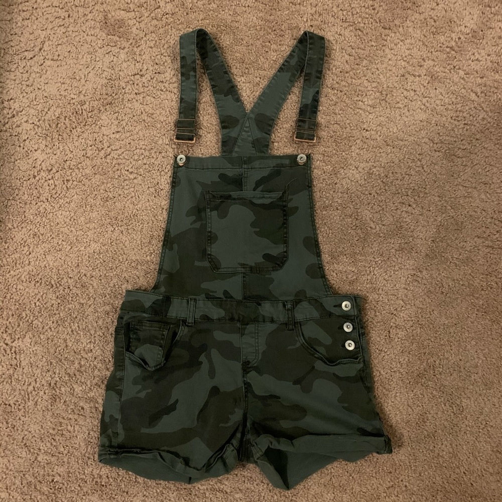 Stretchy Camo Overalls
